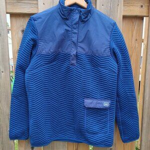 Helly Hansen Four Snap Pullover Women's Size Small Bright Blue